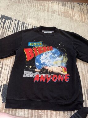 Official Justin Bieber Anyone Space Sweatshirt - Size Large